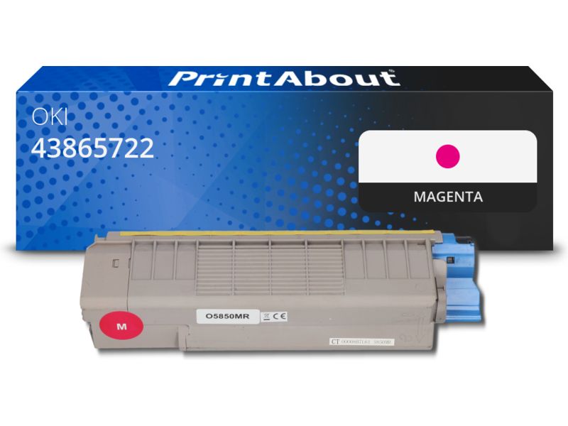 PrintAbout Toner kompatibel mit OKI 43865722 - Magenta Image