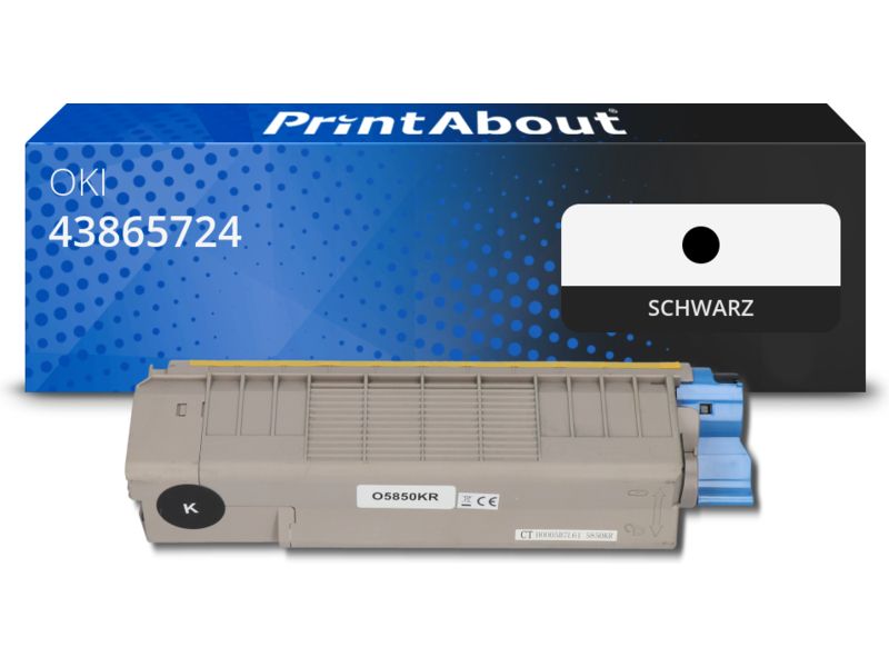 PrintAbout Toner kompatibel mit OKI 43865724 - Schwarz