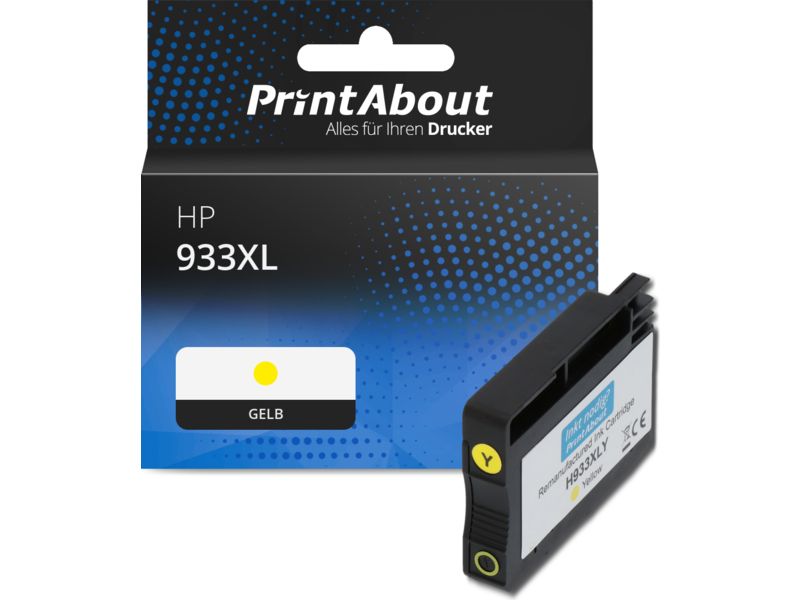 PrintAbout Druckerpatrone 933XL (CN056AE) Gelb Hohe Kapazität für HP