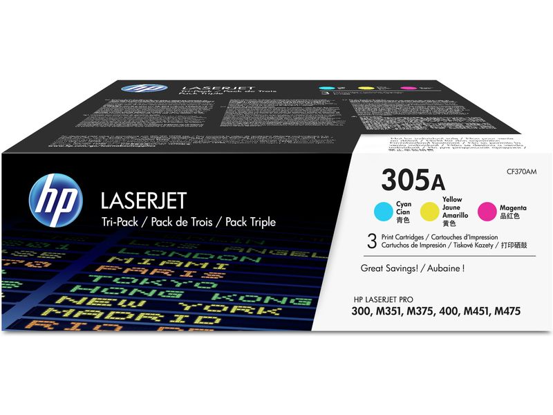 HP 305A (CF370AM) - 3-farbig - Toner - Multipack