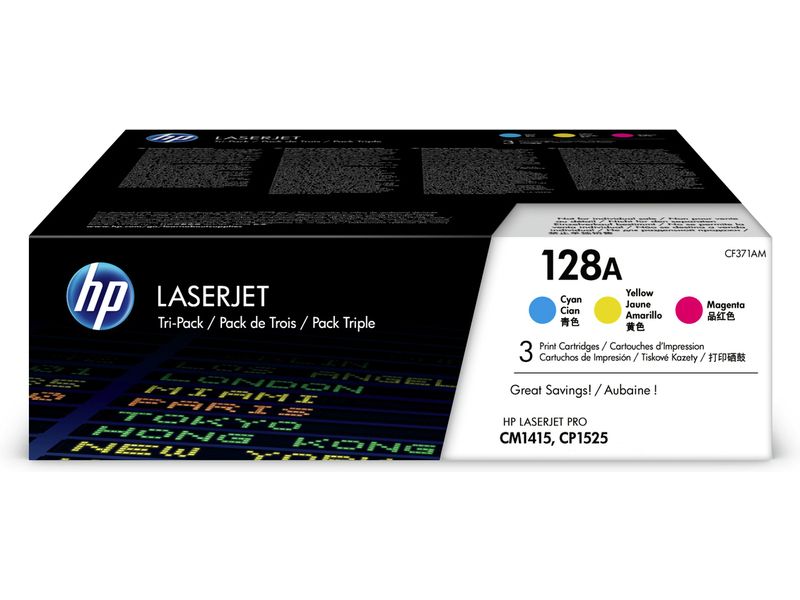 HP 128A (CF371AM) - 3-farbig - Toner - Multipack