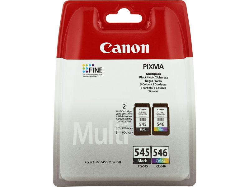 Canon PG-545 / CL-546 - Schwarz + 3 Farben - Druckerpatrone - Multipack