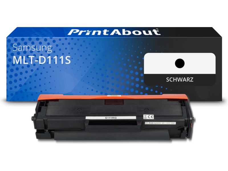 PrintAbout Toner MLT-D111S (SU810A) Schwarz für Samsung