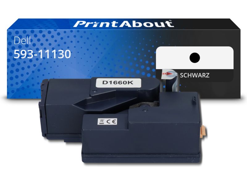PrintAbout Toner 593-11130 (4G9HP) Schwarz für Dell