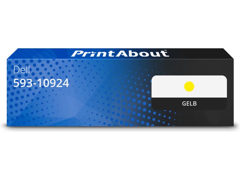 PrintAbout Toner 593-10924 (T222N) Gelb für Dell