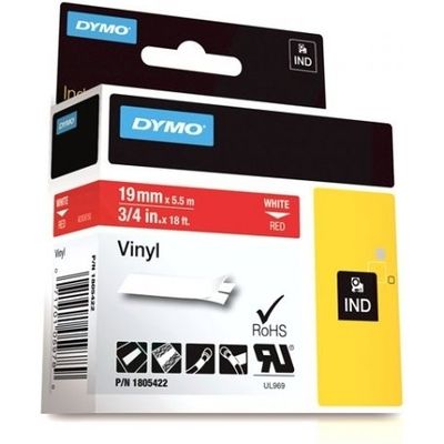 Dymo 1805422 - (19 mm) - Weiß auf rot - Tape