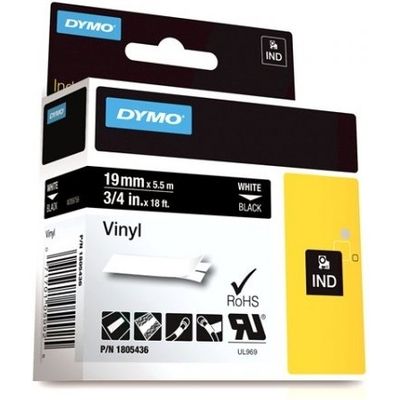 Dymo 1805436 - (19 mm) - Weiß auf schwarz - Tape