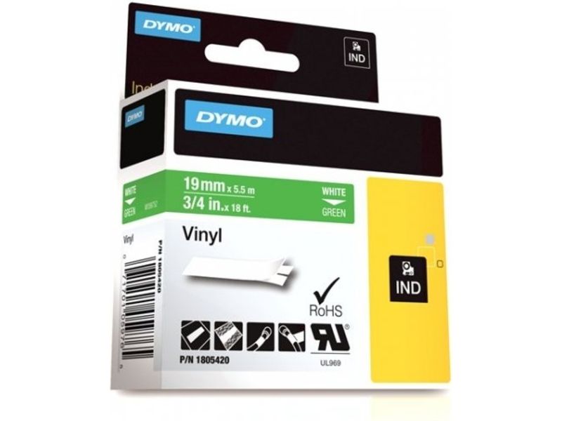 Dymo 1805420 - (19 mm) - Weiß auf grün - Tape