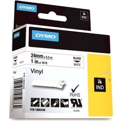 Dymo 1805430 - (24 mm x 24 mm) - Schwarz auf weiß - Tape