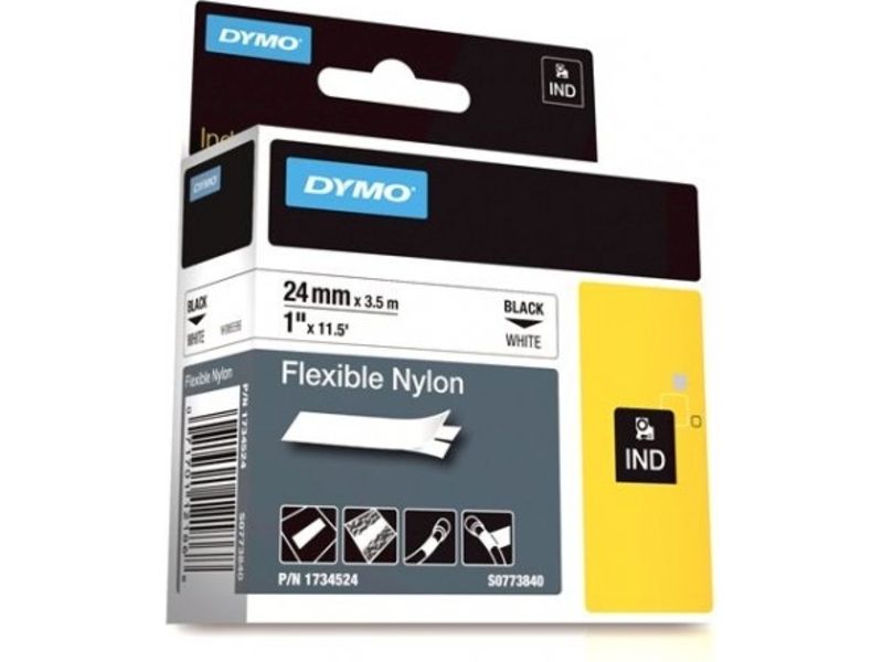 Dymo 1734524 (S0773840) - (24 mm x 24 mm) - Schwarz auf weiß - Tape