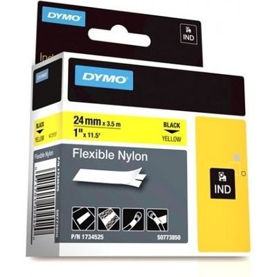 Dymo 1734525 (S0773850) - (24 mm x 24 mm) - Schwarz auf gelb - Tape