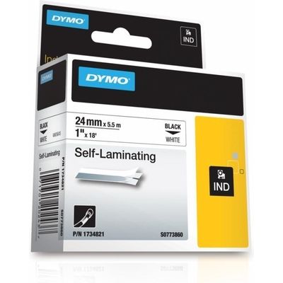 Dymo 1734821 (S0773860) - (24 mm x 24 mm) - Schwarz auf weiß - Tape