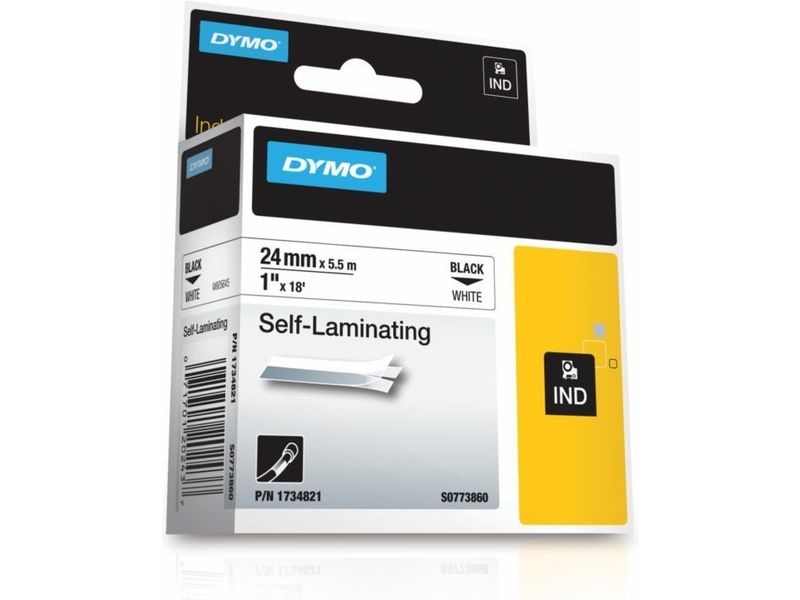 Dymo 1734821 (S0773860) - (24 mm x 24 mm) - Schwarz auf weiß - Tape