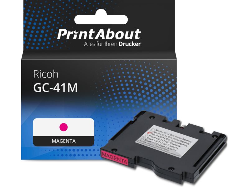 PrintAbout Druckerpatrone GC-41M (405763) Magenta für Ricoh