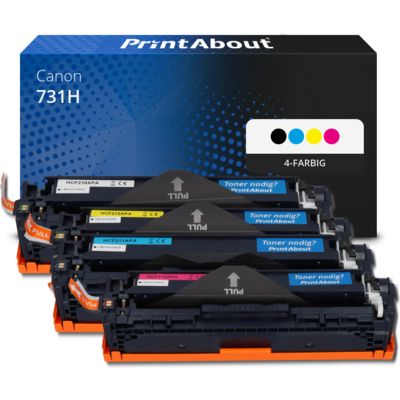 Toner kompatibel mit Canon 731H  - 4-farbig - Hohe Kapazität - Multipack