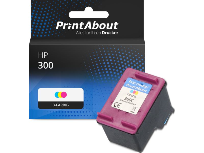 PrintAbout Druckerpatrone 300 (CC643EE) 3-farbig für HP