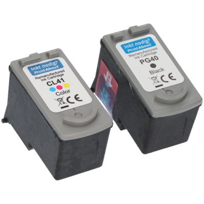 Druckerpatrone kompatibel mit Canon PG-40 / CL-41 - Schwarz + 3 Farben - Multipack