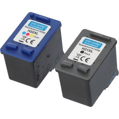 Druckerpatrone kompatibel mit HP 21 (SD367AE) - Schwarz + 3 Farben - Multipack