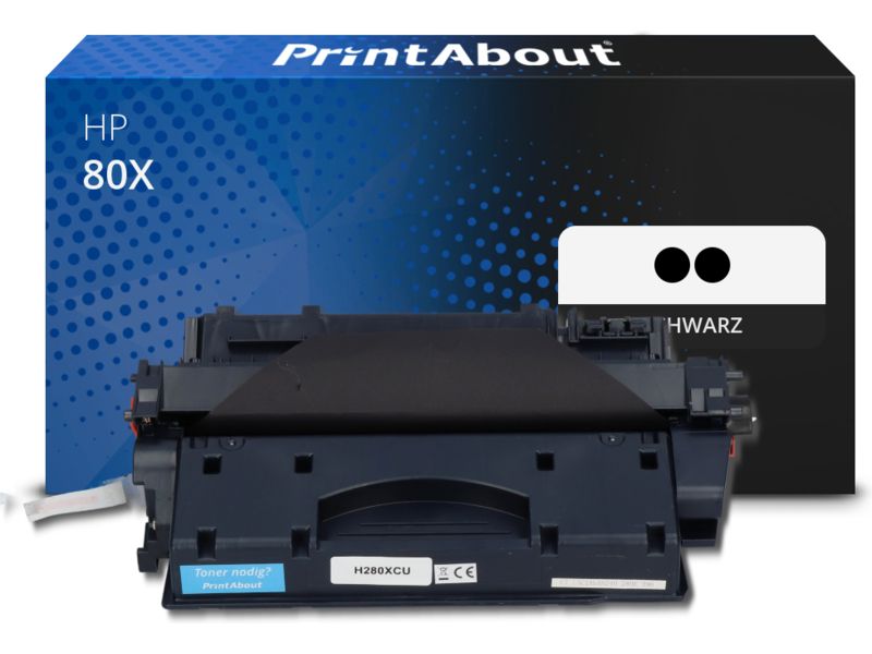 PrintAbout Toner 80X (CF280XD) Schwarz Multipack Hohe Kapazität für HP
