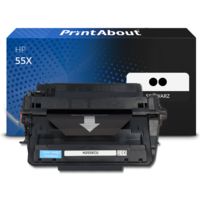 Toner kompatibel mit HP 55X (CE255XD) - 2x Schwarz - Hoher Kapazität - Multipack
