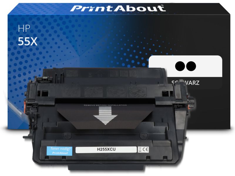 PrintAbout Toner 55X (CE255XD) Schwarz Multipack Hohe Kapazität für HP