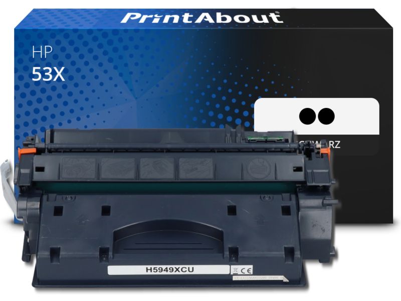 PrintAbout Toner 53X (Q7553XD) Schwarz Multipack Hohe Kapazität für HP