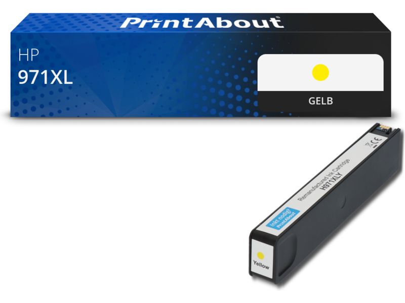 PrintAbout Druckerpatrone 971XL (CN628AE) Gelb Hohe Kapazität für HP