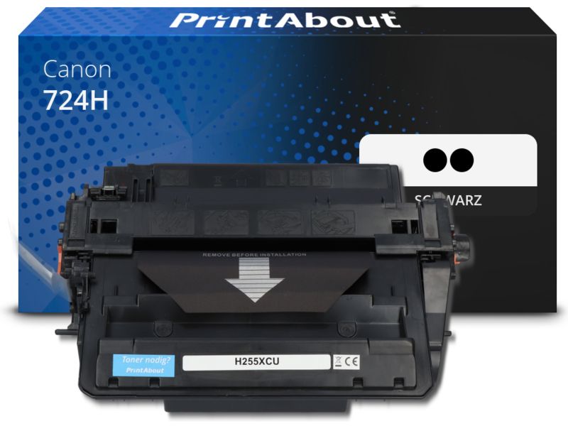 PrintAbout Toner 724H Schwarz Multipack 2er-Packung Hohe Kapazität für Canon
