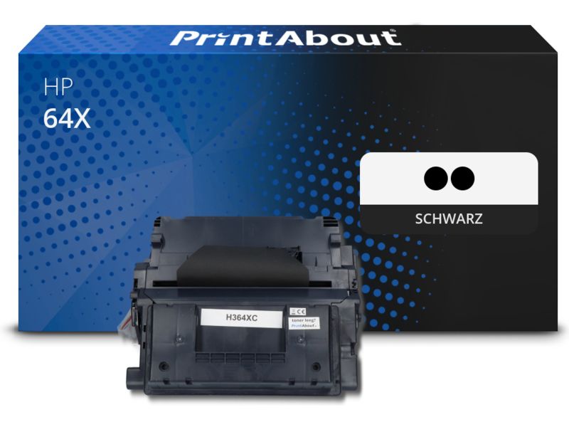 PrintAbout Toner 64X (CC364XD) Schwarz Multipack Hohe Kapazität für HP