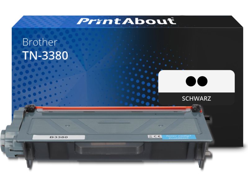 PrintAbout Toner TN-3380 Schwarz Multipack Hohe Kapazität für Brother