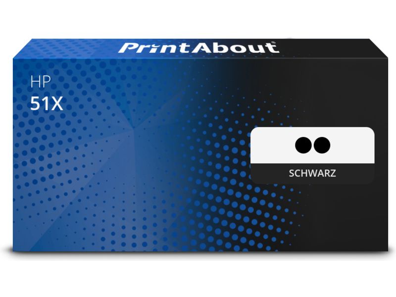 PrintAbout Toner 51X (Q7551XD) Schwarz Multipack Hohe Kapazität für HP