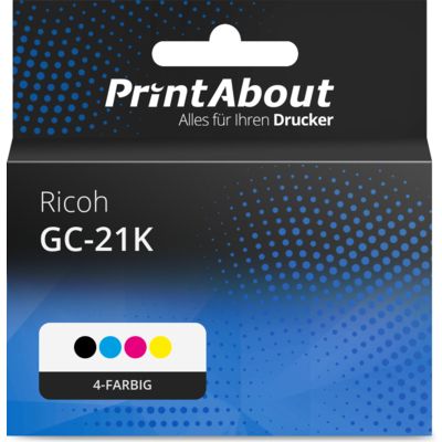 Druckerpatrone kompatibel mit Ricoh GC-21K (405532) - 4-farbig - Multipack