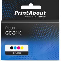 Druckerpatrone kompatibel mit Ricoh GC-31K (405688) - 4-farbig - Multipack