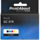 Druckerpatrone kompatibel mit Ricoh GC-31K (405688) - 4-farbig - Multipack