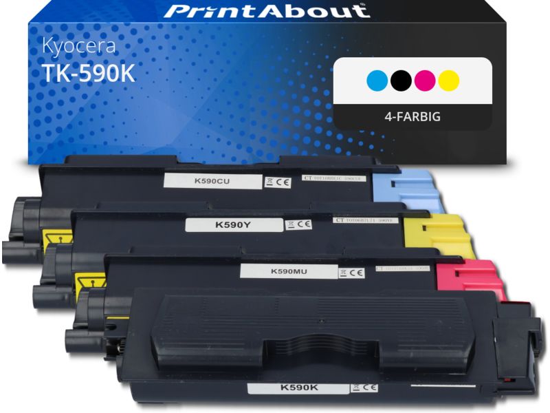 PrintAbout Toner TK-590K 4-farbig Multipack für Kyocera
