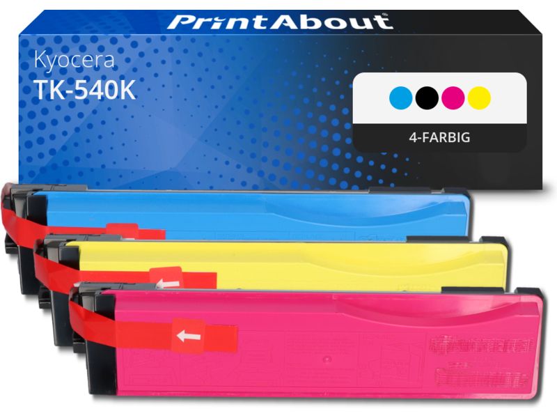 PrintAbout Toner TK-540K 4-farbig Multipack für Kyocera