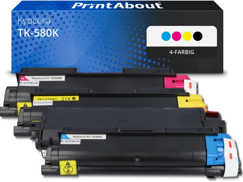 PrintAbout Toner TK-580K 4-farbig Multipack für Kyocera