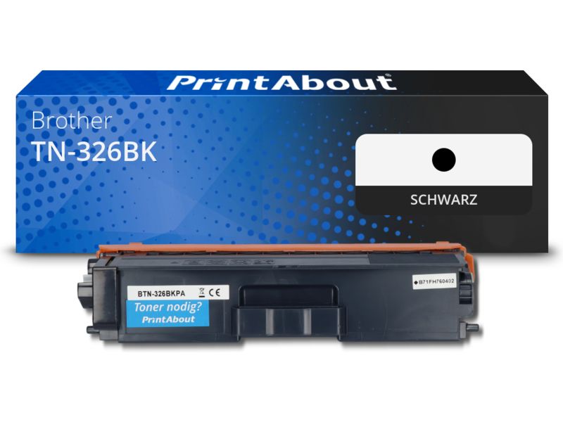 PrintAbout Toner TN-326BK Schwarz Hohe Kapazität für Brother