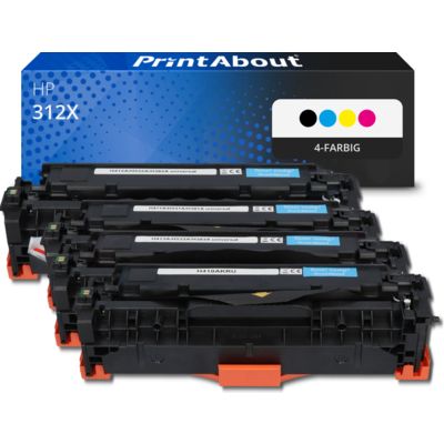Toner kompatibel mit HP 312X (CF380X) - 4-farbig - Hohe Kapazität - Multipack