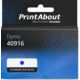 Schriftband kompatibel mit Dymo 40916 (S0720710) - (9 mm) - Schwarz auf blau