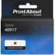 Schriftband kompatibel mit Dymo 40917 (S0720720) - (9 mm) - Schwarz auf rot