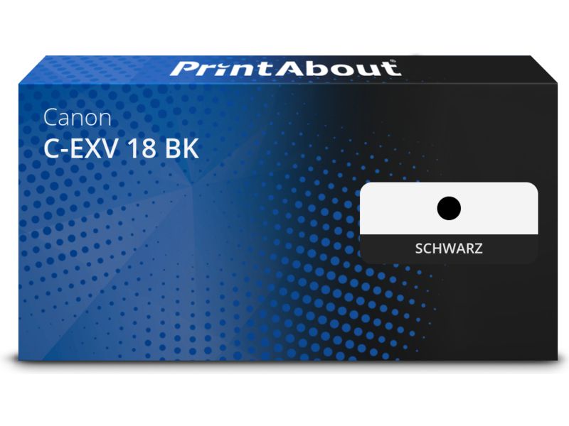 PrintAbout Toner C-EXV 18 BK Schwarz für Canon