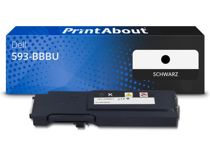 PrintAbout Toner 593-BBBU (67H2T) Schwarz für Dell