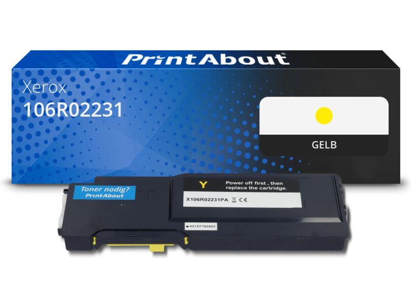 PrintAbout Toner 106R02231 Gelb für Xerox