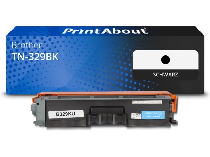 PrintAbout Toner TN-329BK Schwarz Extra hohe Kapazität für Brother