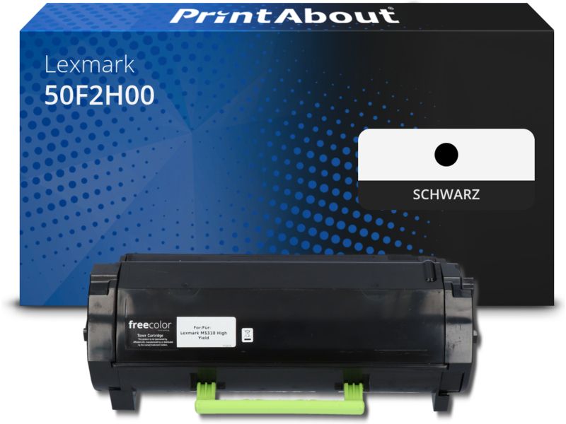 PrintAbout Toner kompatibel mit Lexmark 50F2H00 (502H) - Schwarz - Hohe Kapazität