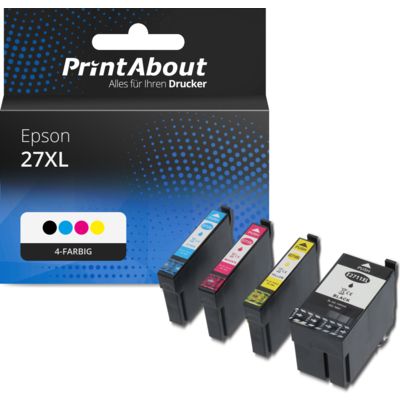 Druckerpatrone kompatibel mit Epson 27XL (T2711/12/13/144010) - 4-Farben - Hohe Kapazität - Multipack - 1131322