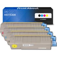 Toner kompatibel mit OKI 44315308 - 4-farbig - Multipack