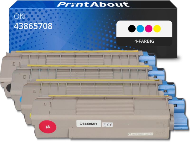 PrintAbout Toner 43865708 4-farbig Multipack für OKI