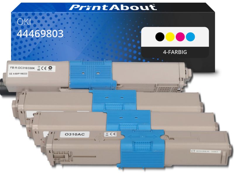 PrintAbout Toner 44469803 4-farbig Multipack für OKI